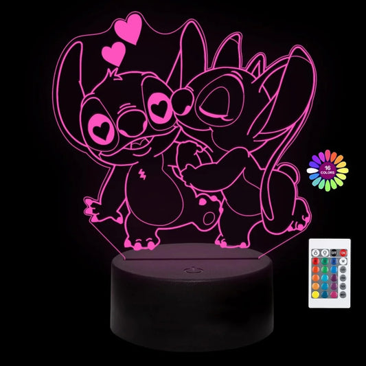 Stitch couple 2D lamp