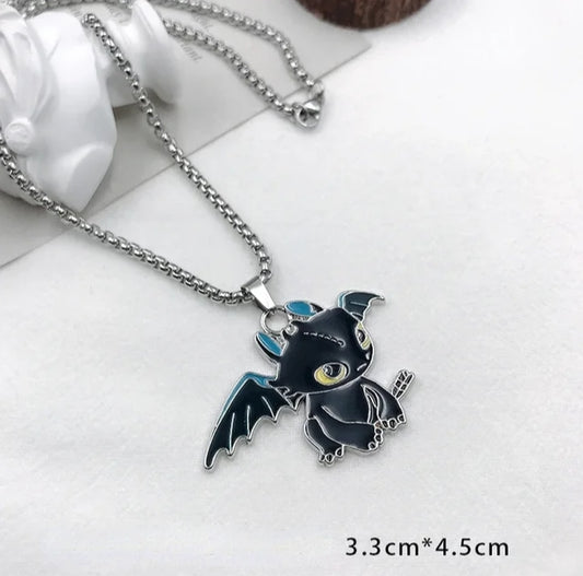 Toothless and light Fury couple necklace